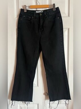 Denver Hayes Black Ankle Crop Raw Hem Jeans 🖤